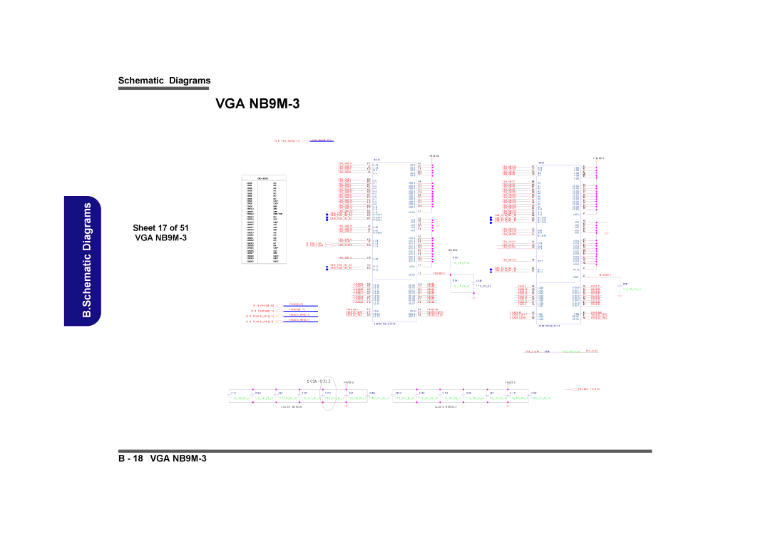 Clevo M760TU, M740TU manual Sheet 17 of 51 VGA NB9M-3, A D QM2 