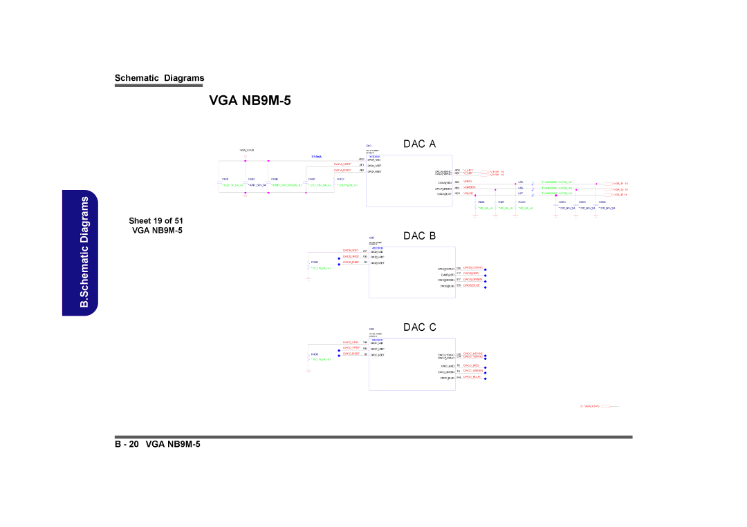 Clevo M760TU, M740TU manual VGA NB9M-5, Sheet 19 