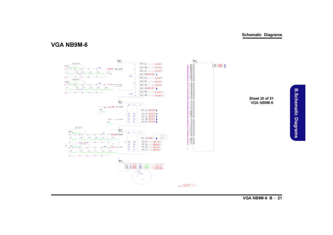 Clevo M760TU, M740TU manual Sheet 20 of 51 VGA NB9M-6 