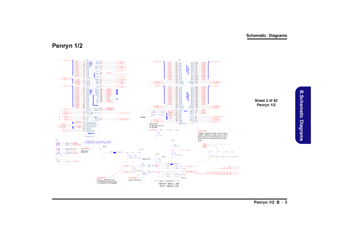 Clevo M860TU manual Sheet 2 Penryn 1/2 