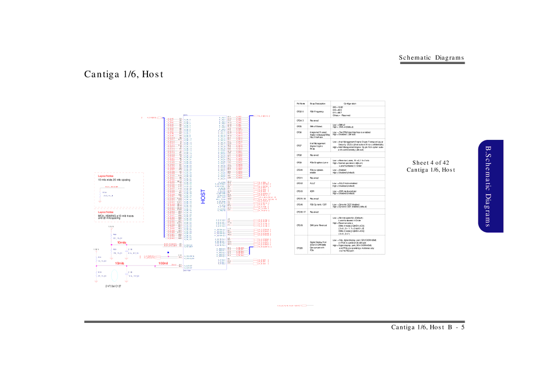 Clevo M860TU manual Sheet 4 Cantiga 1/6, Host 