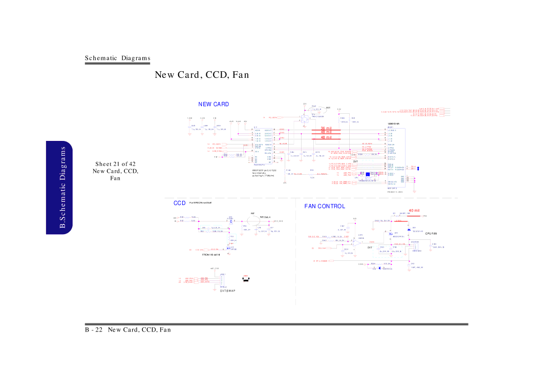 Clevo M860TU manual New Card, CCD, Fan 