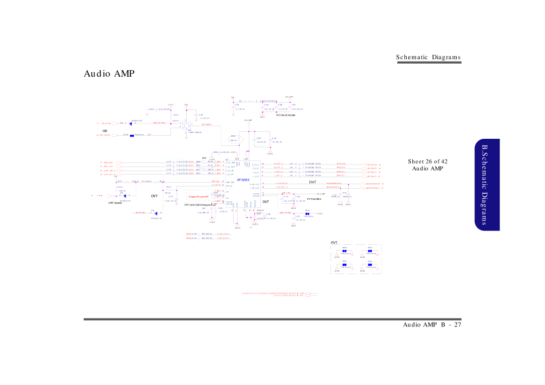 Clevo M860TU manual Sheet 26 Audio AMP 