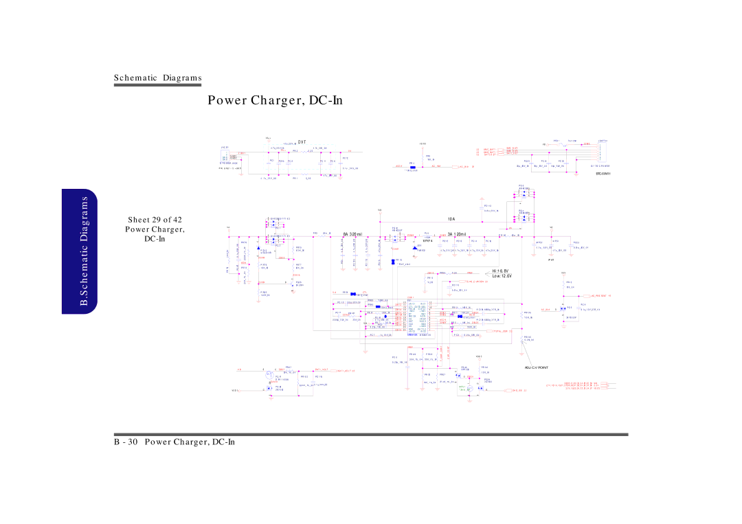 Clevo M860TU manual Power Charger, DC-In, Sheet 29 Power Charger DC-In, Co K, Re F, Ct L 