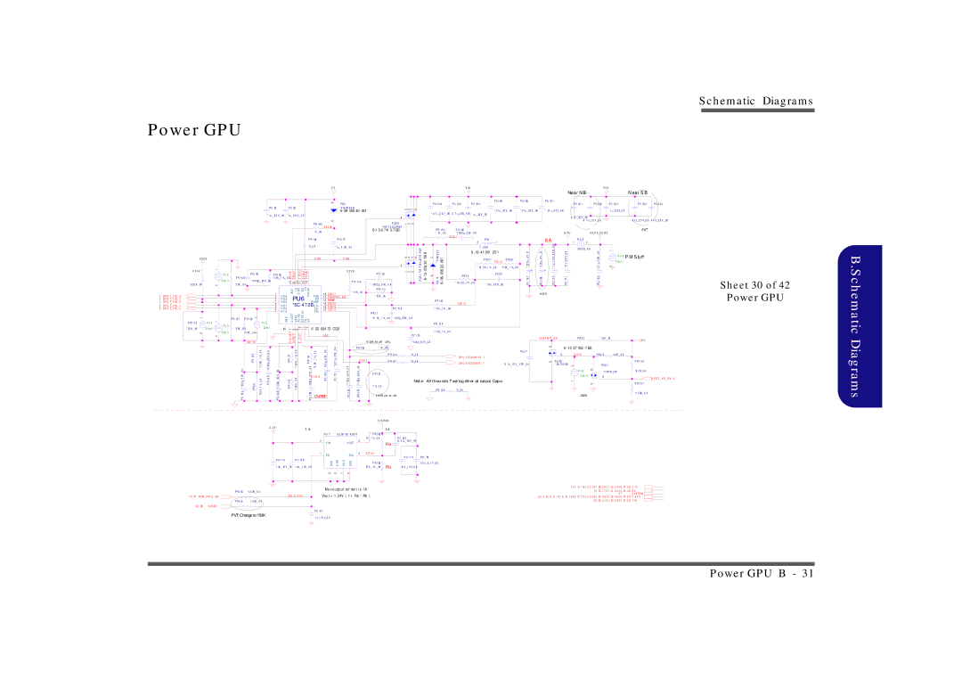 Clevo M860TU manual Sheet 30 Power GPU, Gs S Gh Y S 