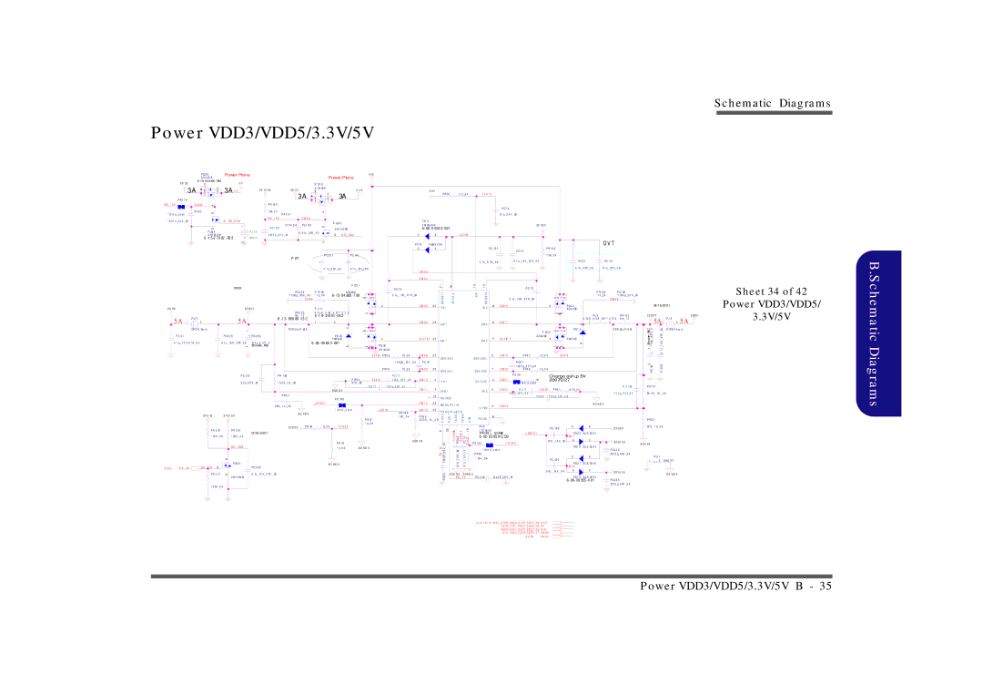 Clevo M860TU manual Power VDD3/VDD5/3.3V/5V, LG a TE, Ood 