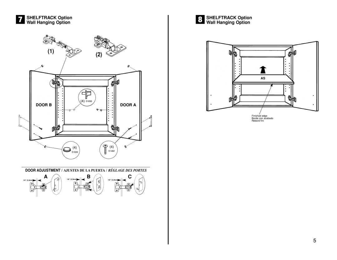 Closet Maid 12073 manual Door B 