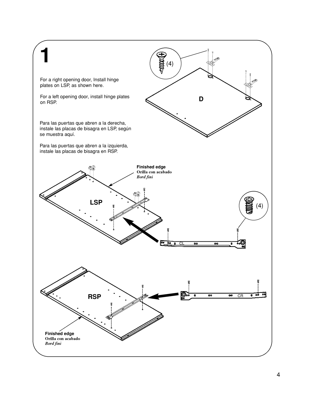 Closet Maid 12115 manual Lsp Rsp 