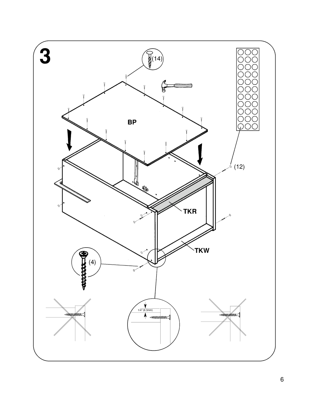 Closet Maid 12115 manual Tkr Tkw 