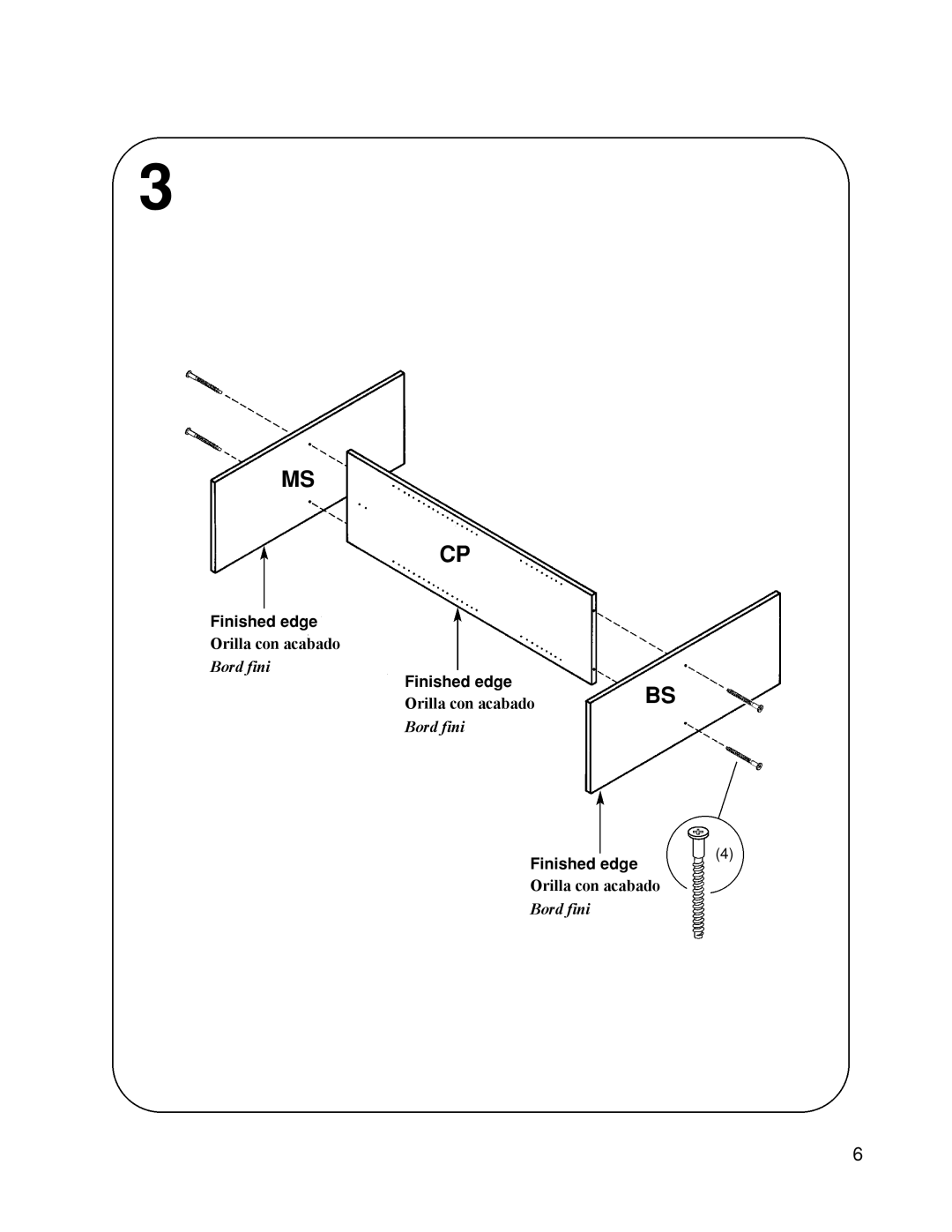 Closet Maid 12146 manual Finished edge 