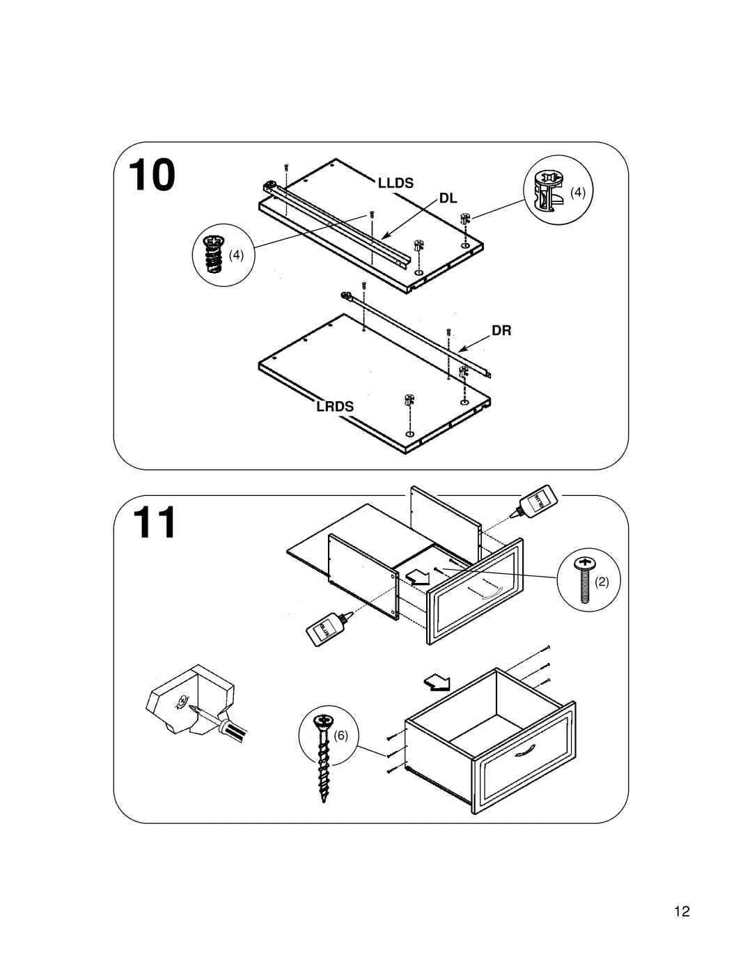 Closet Maid 12307 manual Llds Lrds 