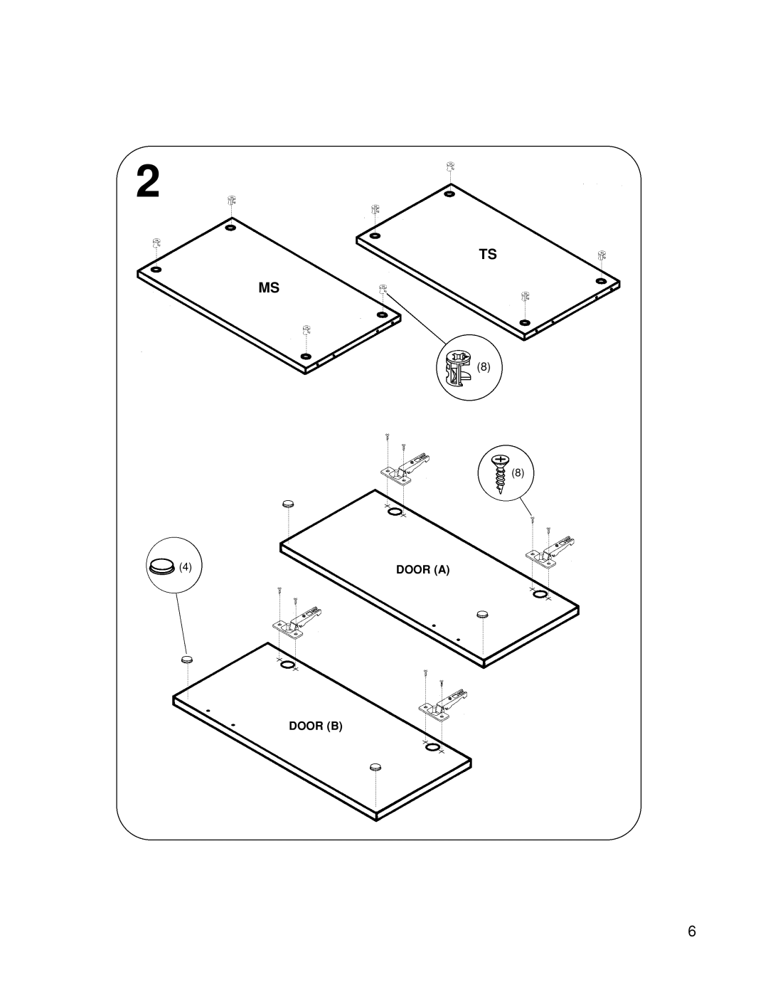 Closet Maid 12307 manual Door a 