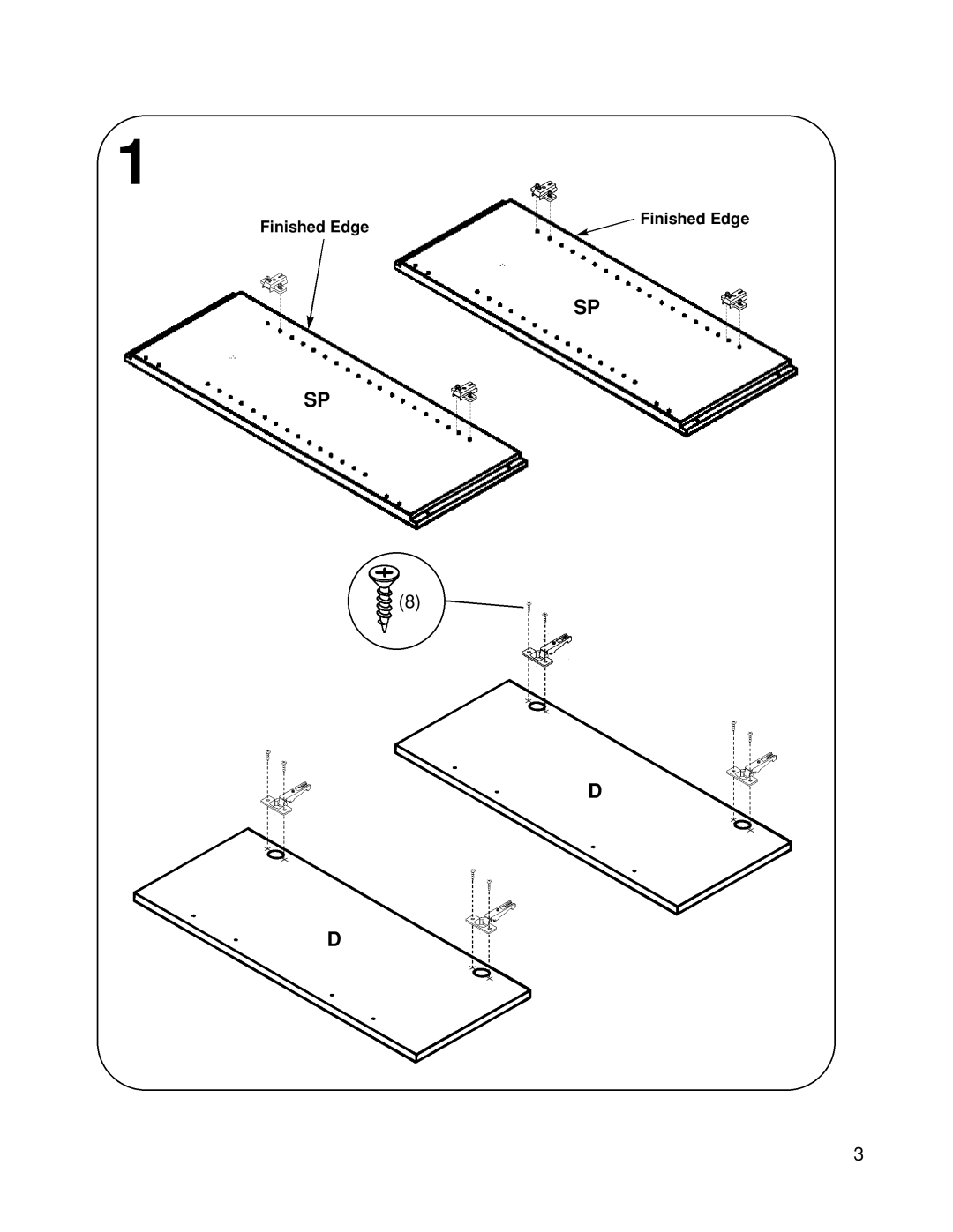 Closet Maid 12317 manual Finished Edge 