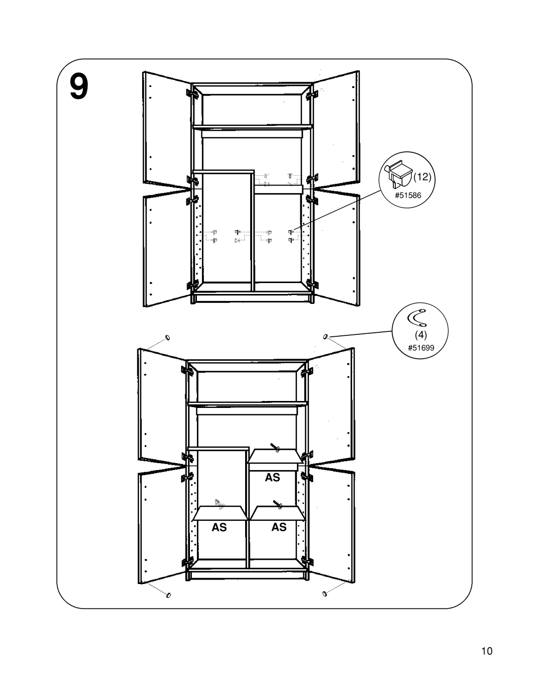 Closet Maid 12323 manual Asas 