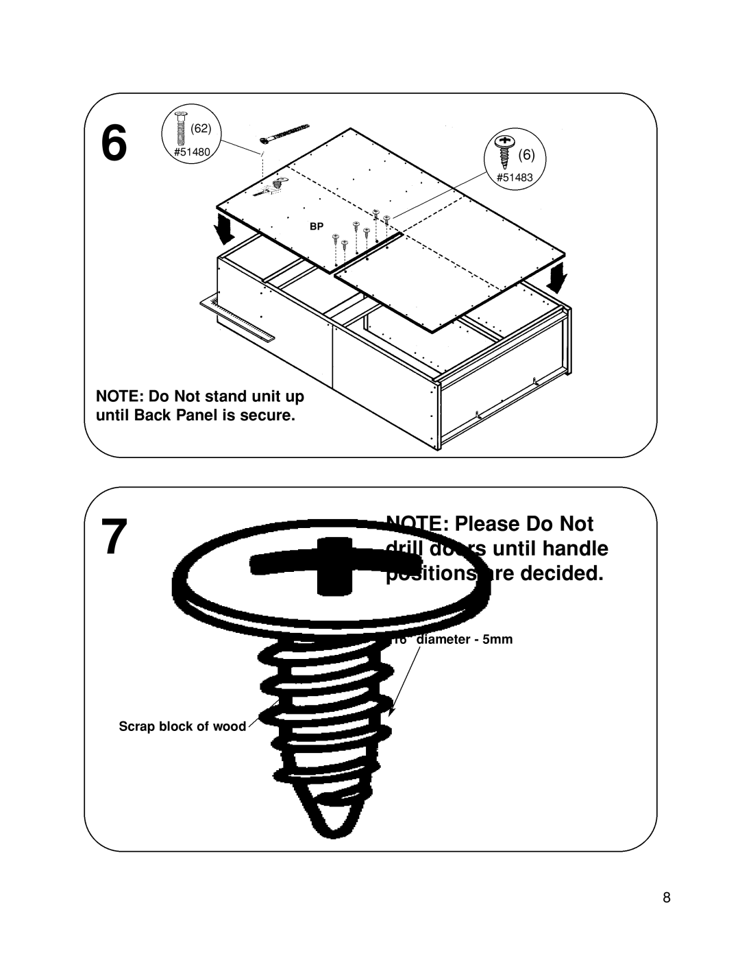 Closet Maid 12323 manual Positions are decided 