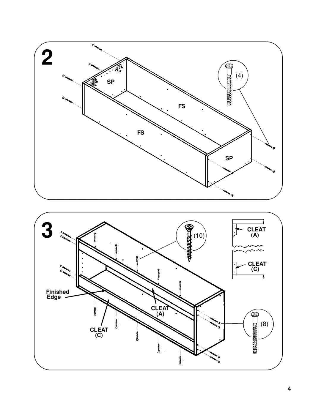 Closet Maid 12347 manual Cleat 