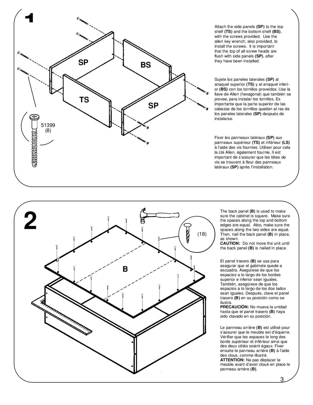 Closet Maid 12737, 12732 manual Spbs 