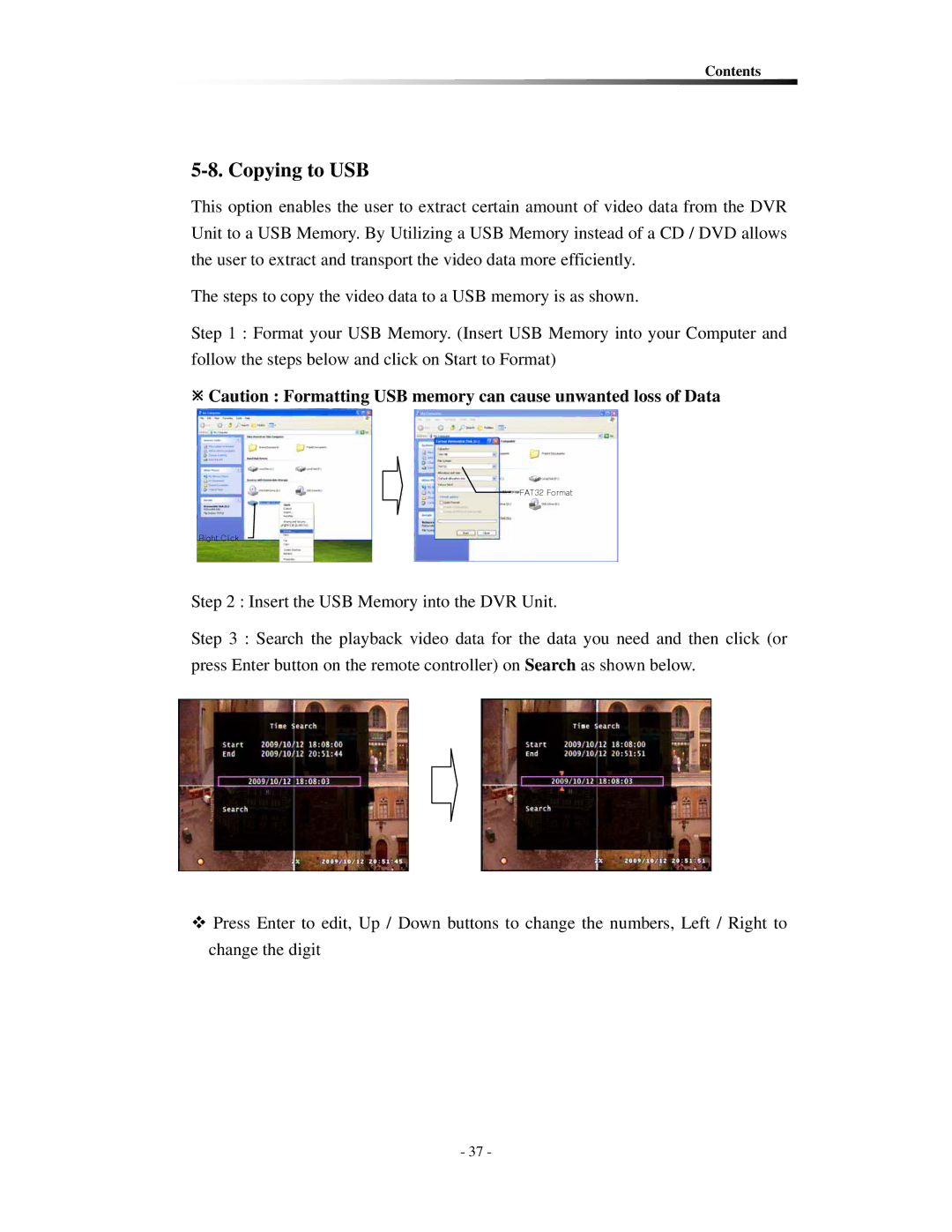 Clover Electronics CDR0410, CDR0430 instruction manual Copying to USB 