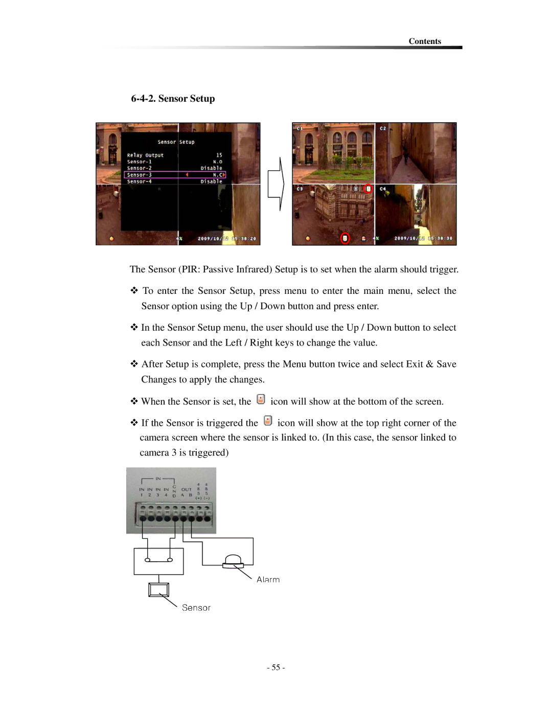 Clover Electronics CDR0410, CDR0430 instruction manual Sensor Setup 