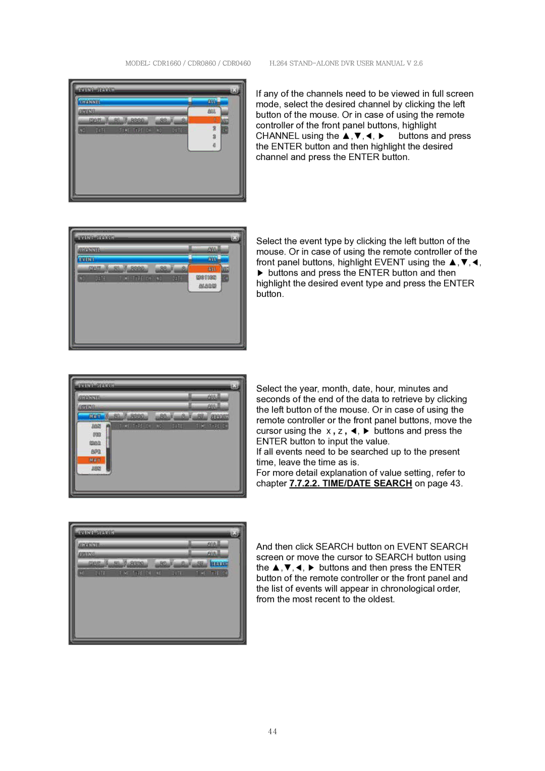 Clover Electronics CDR0460, CDR0860, CDR1660 manual 