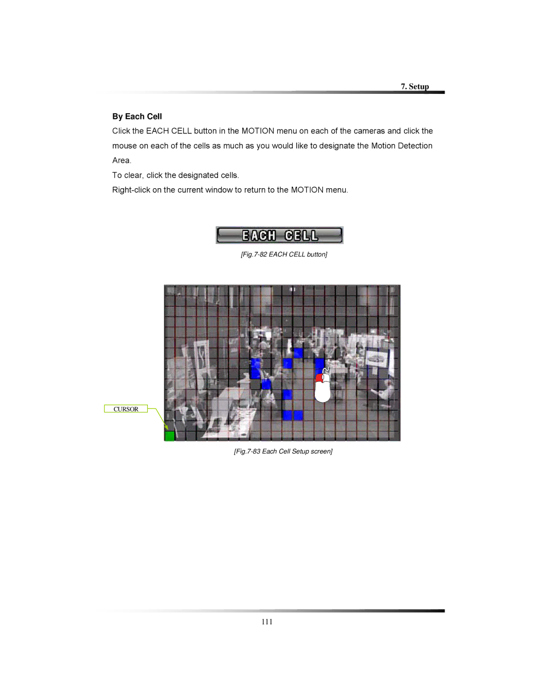 Clover Electronics CDR1650 instruction manual By Each Cell, Each Cell button 