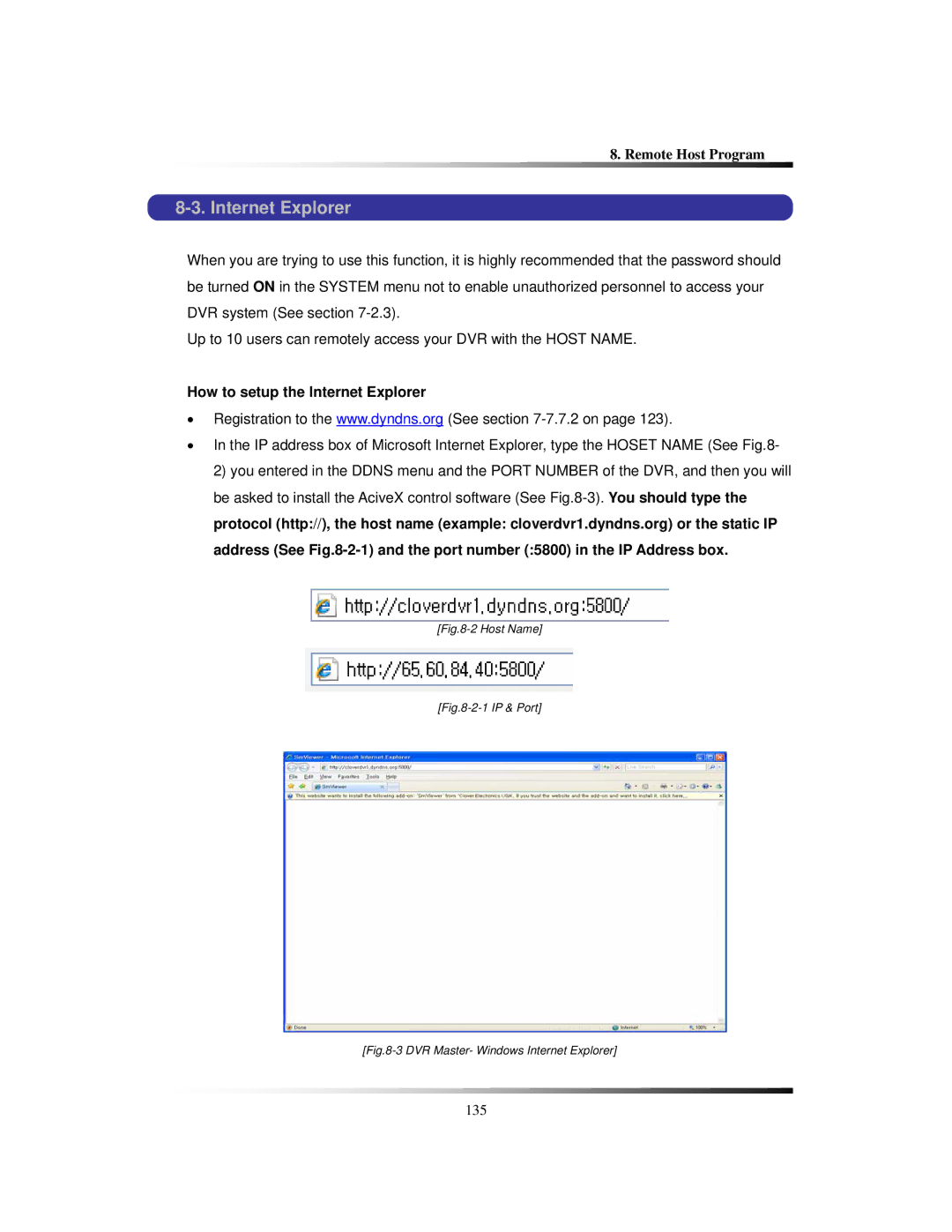 Clover Electronics CDR1650 instruction manual How to setup the Internet Explorer 