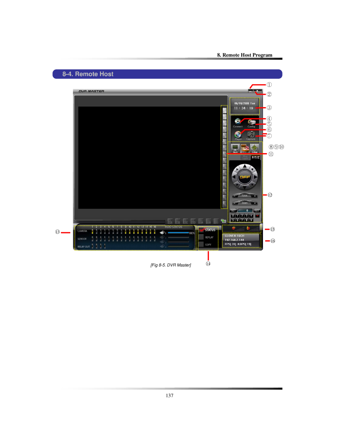 Clover Electronics CDR1650 instruction manual Remote Host 