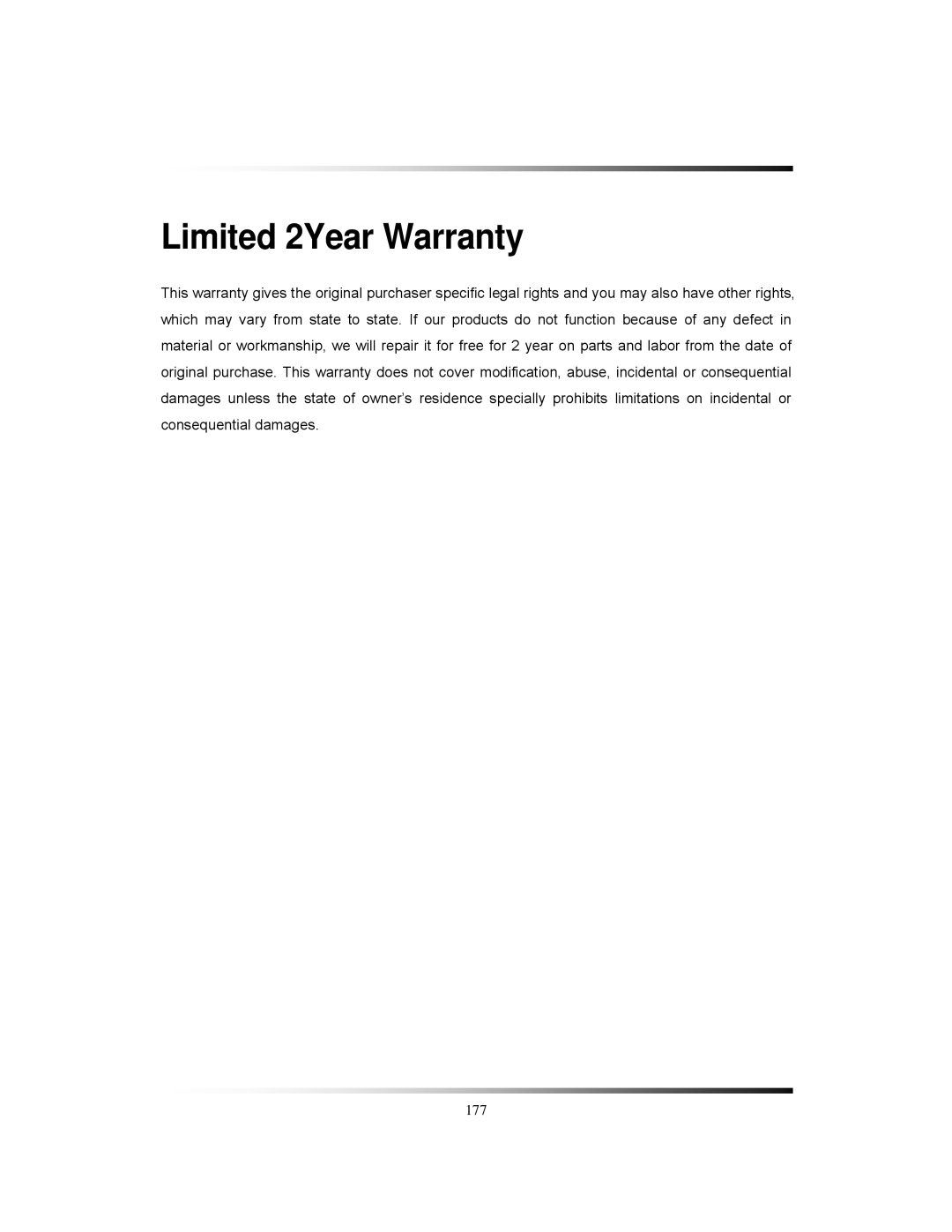 Clover Electronics CDR1650 instruction manual Limited 2Year Warranty 