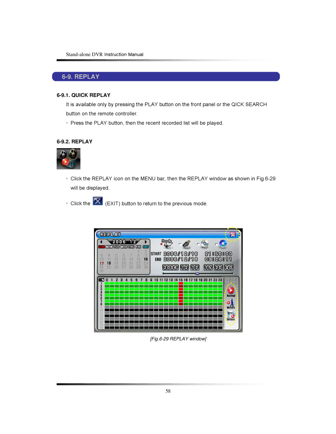 Clover Electronics CDR1650 instruction manual Quick Replay 