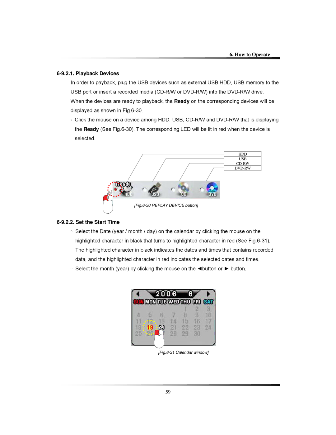 Clover Electronics CDR1650 instruction manual Playback Devices, Set the Start Time 