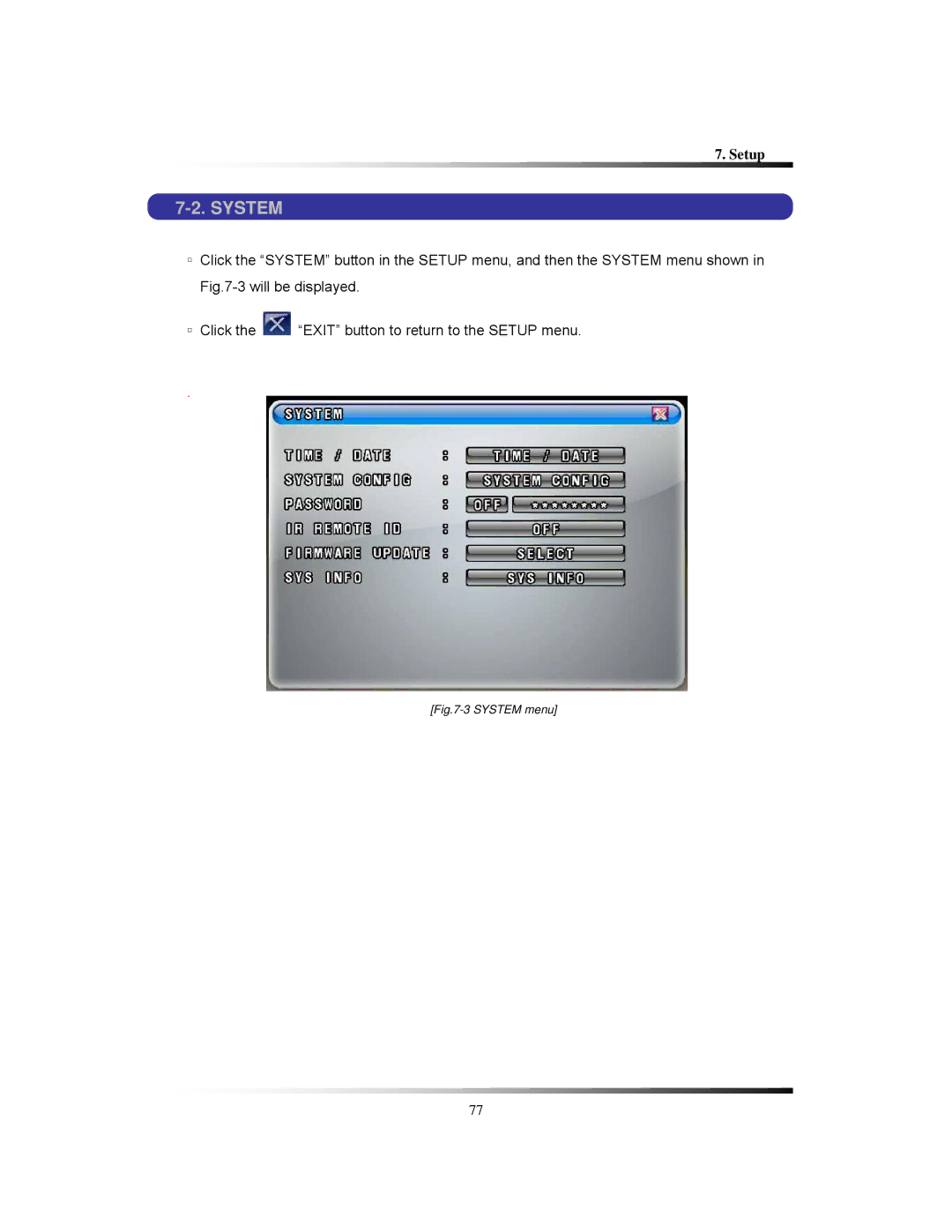 Clover Electronics CDR1650 instruction manual System 