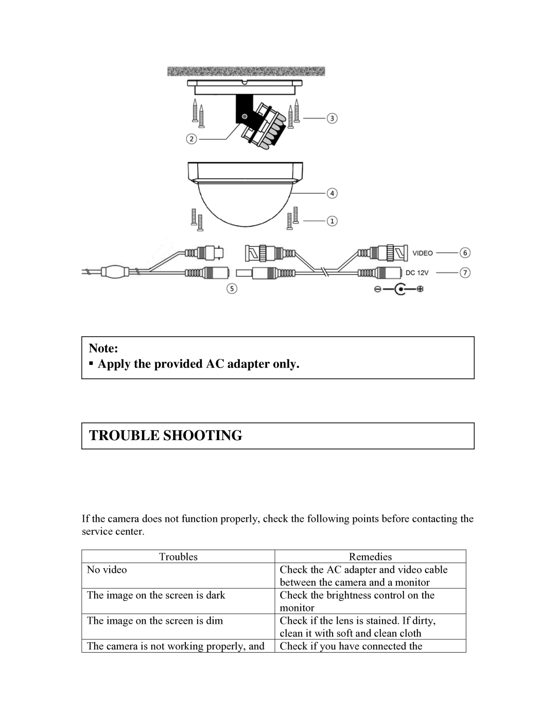 Clover Electronics DC534 instruction manual Trouble Shooting 