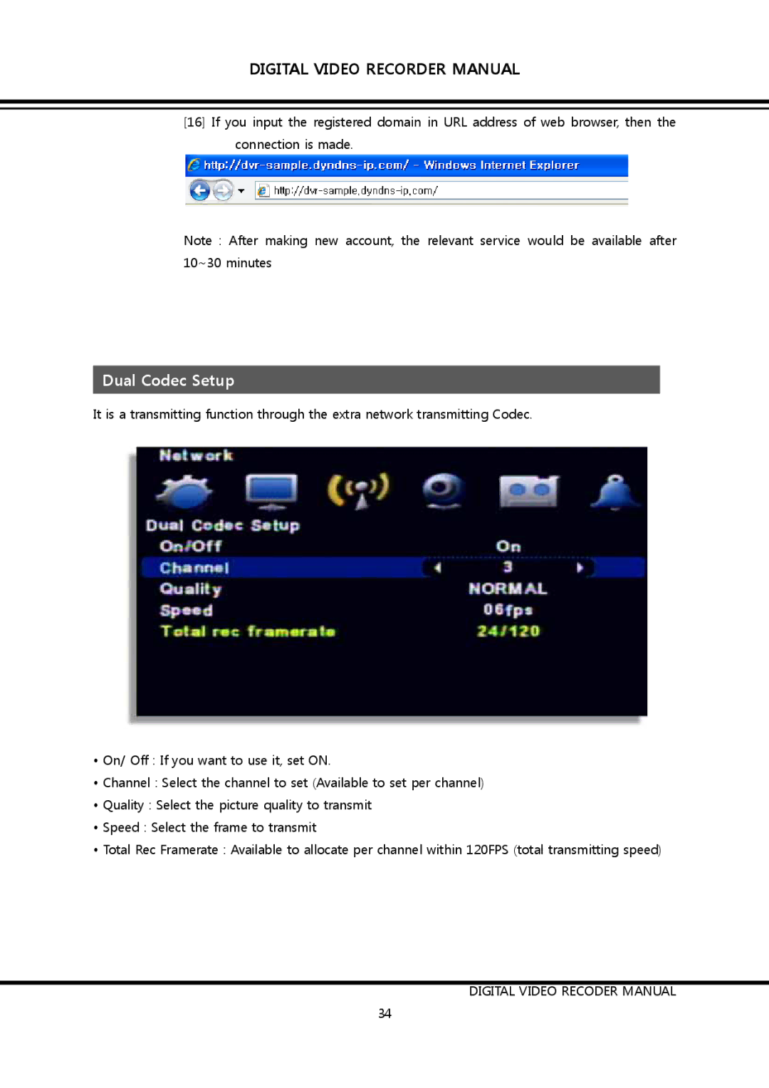 Clover Electronics DV0890, DV1690 instruction manual Dual Codec Setup 