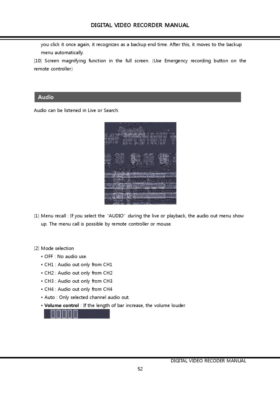 Clover Electronics DV0890, DV1690 instruction manual Audio 