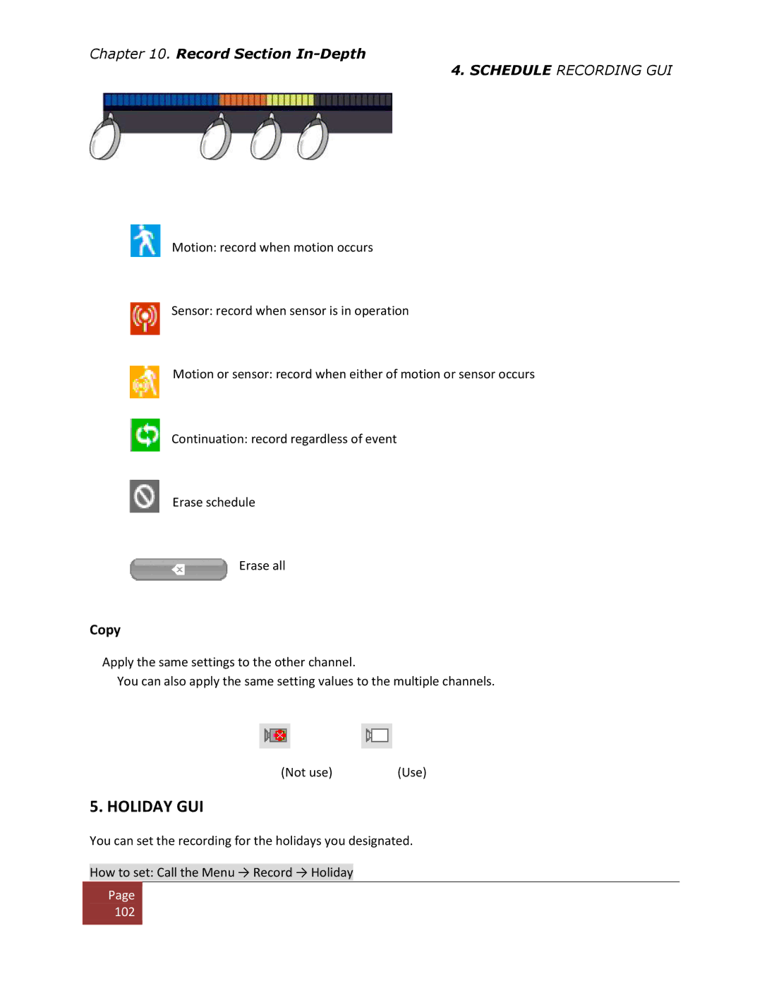 Clover Electronics DV1670D instruction manual Holiday GUI, Copy 