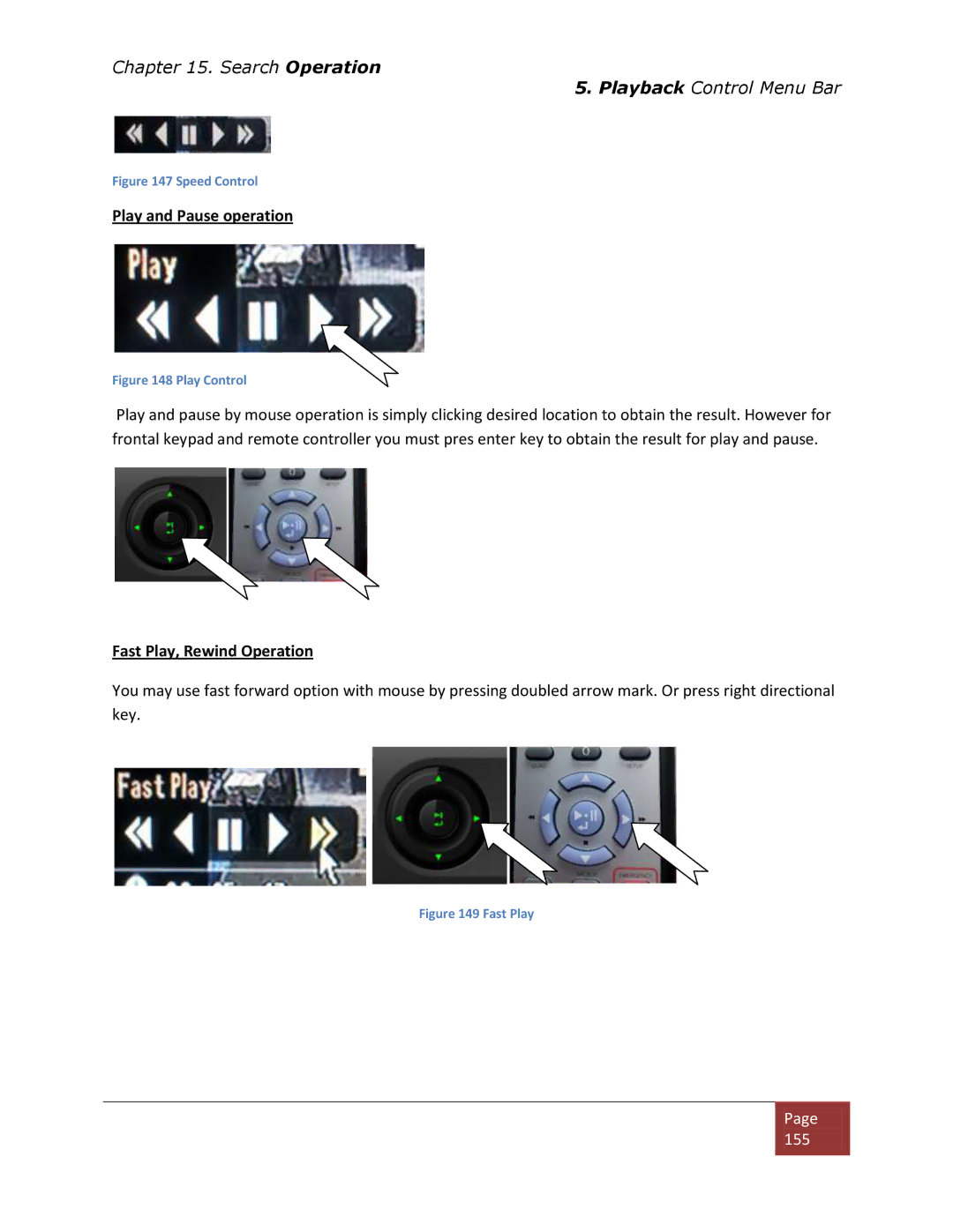 Clover Electronics DV1670D instruction manual Play and Pause operation, Fast Play, Rewind Operation 