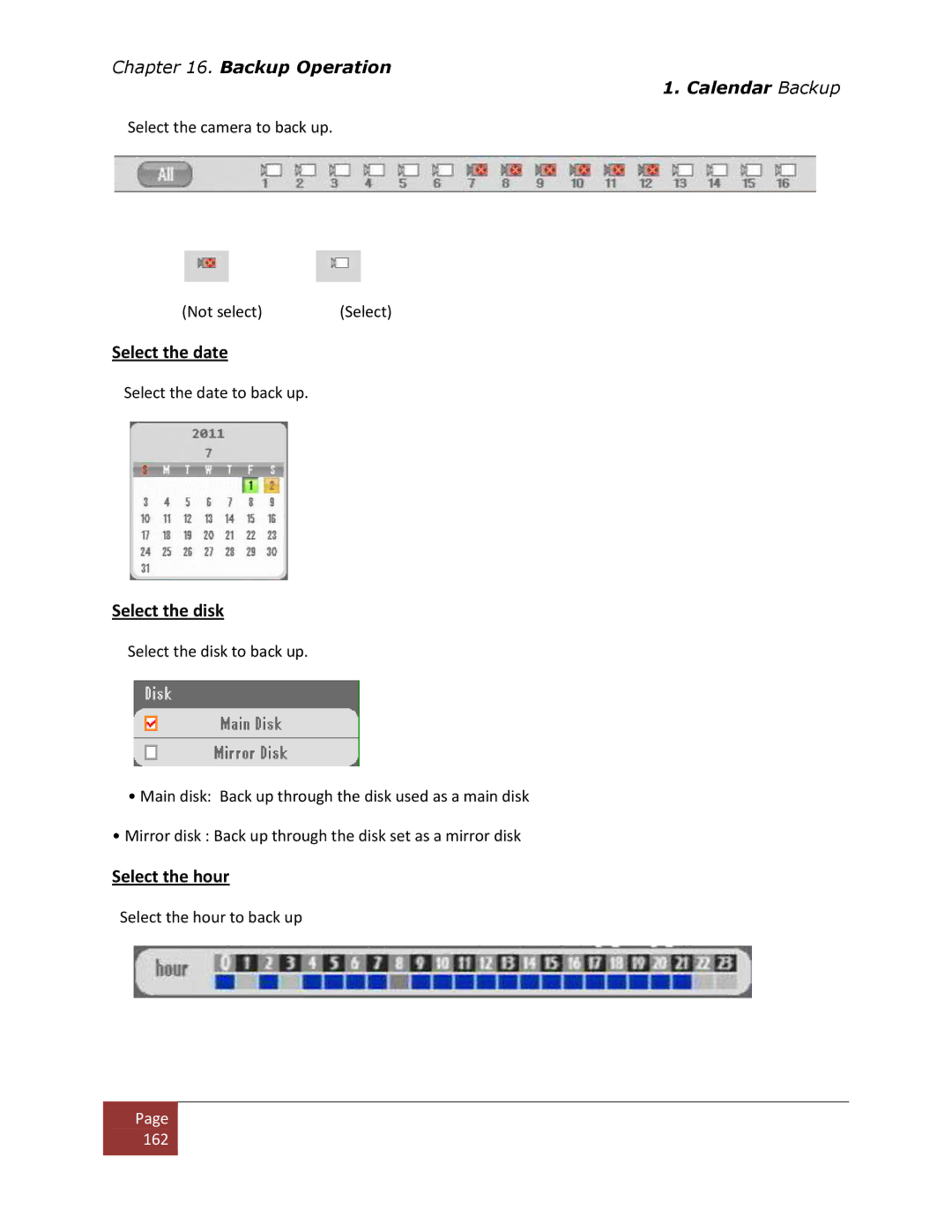 Clover Electronics DV1670D instruction manual Select the date 