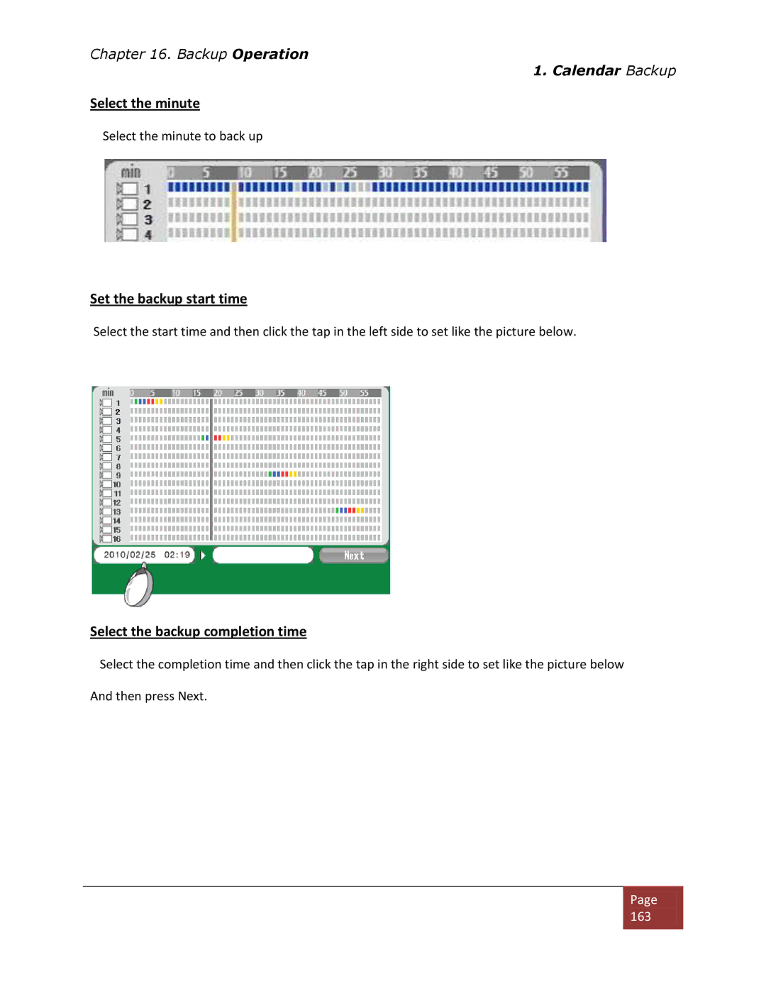 Clover Electronics DV1670D instruction manual Select the minute 