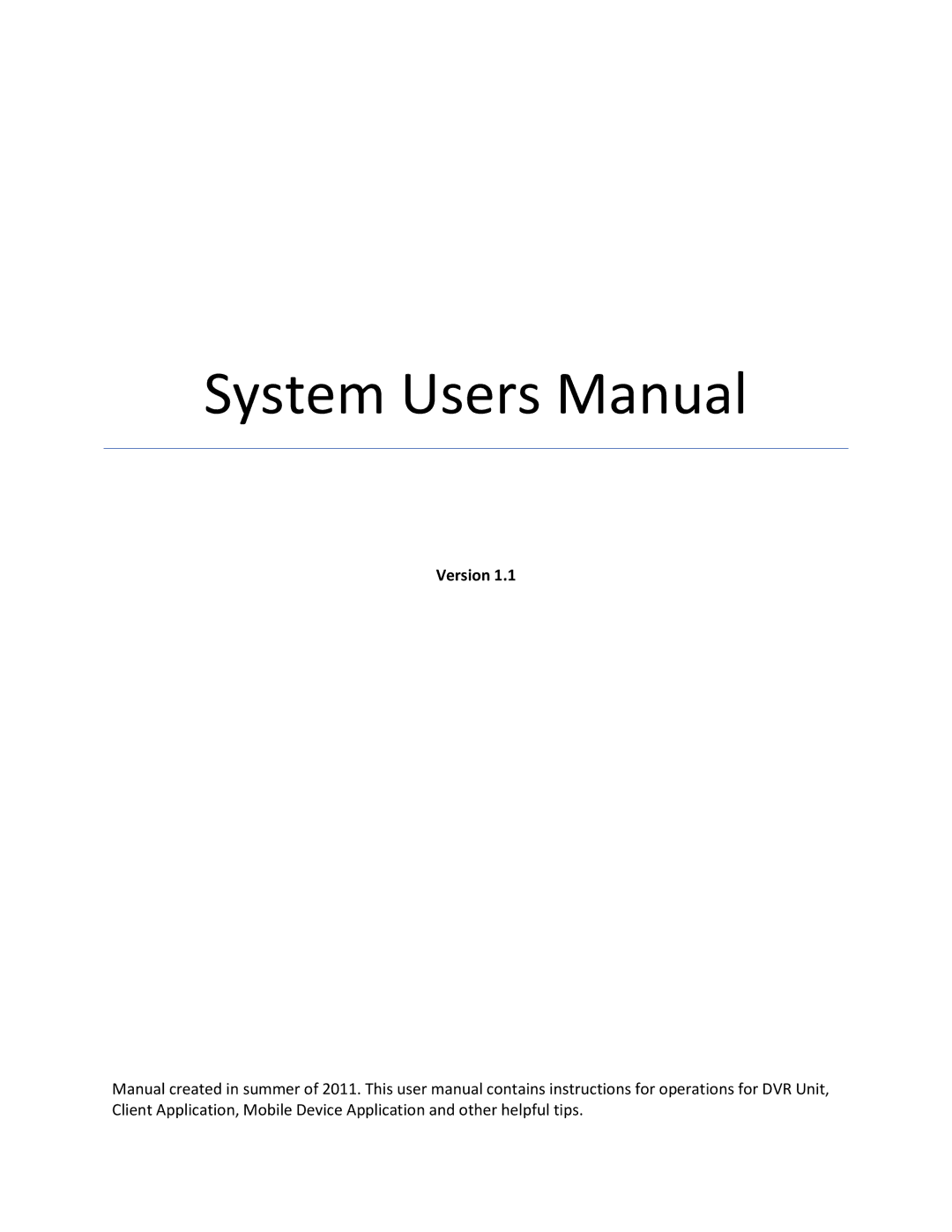 Clover Electronics DV1670D instruction manual Version 