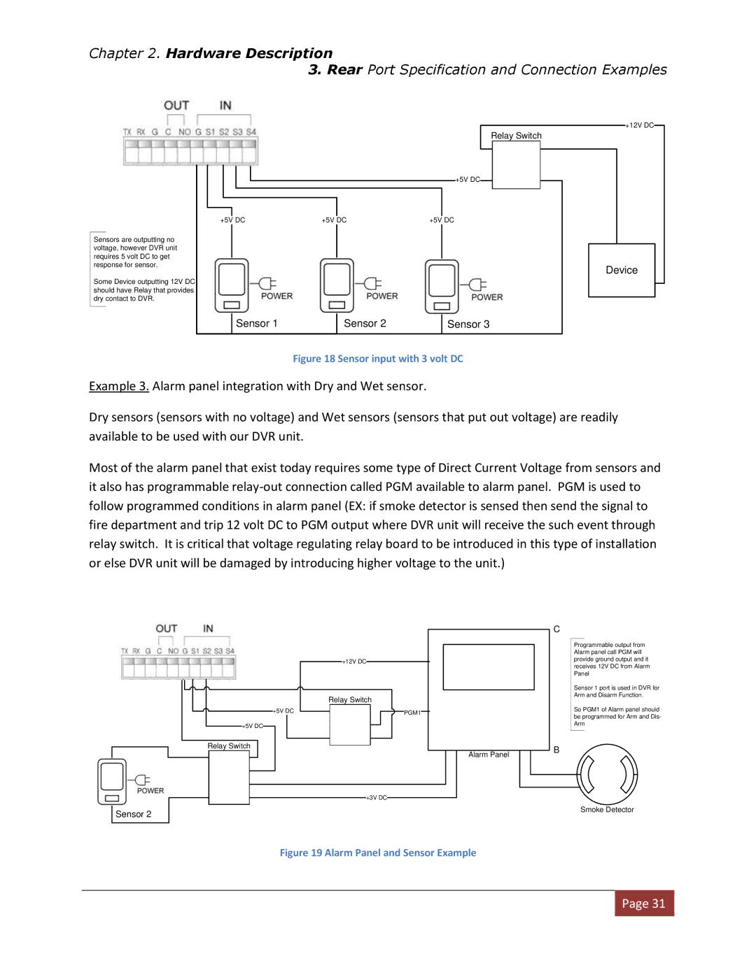 Clover Electronics DV1670D instruction manual Sensor input with 3 volt DC 