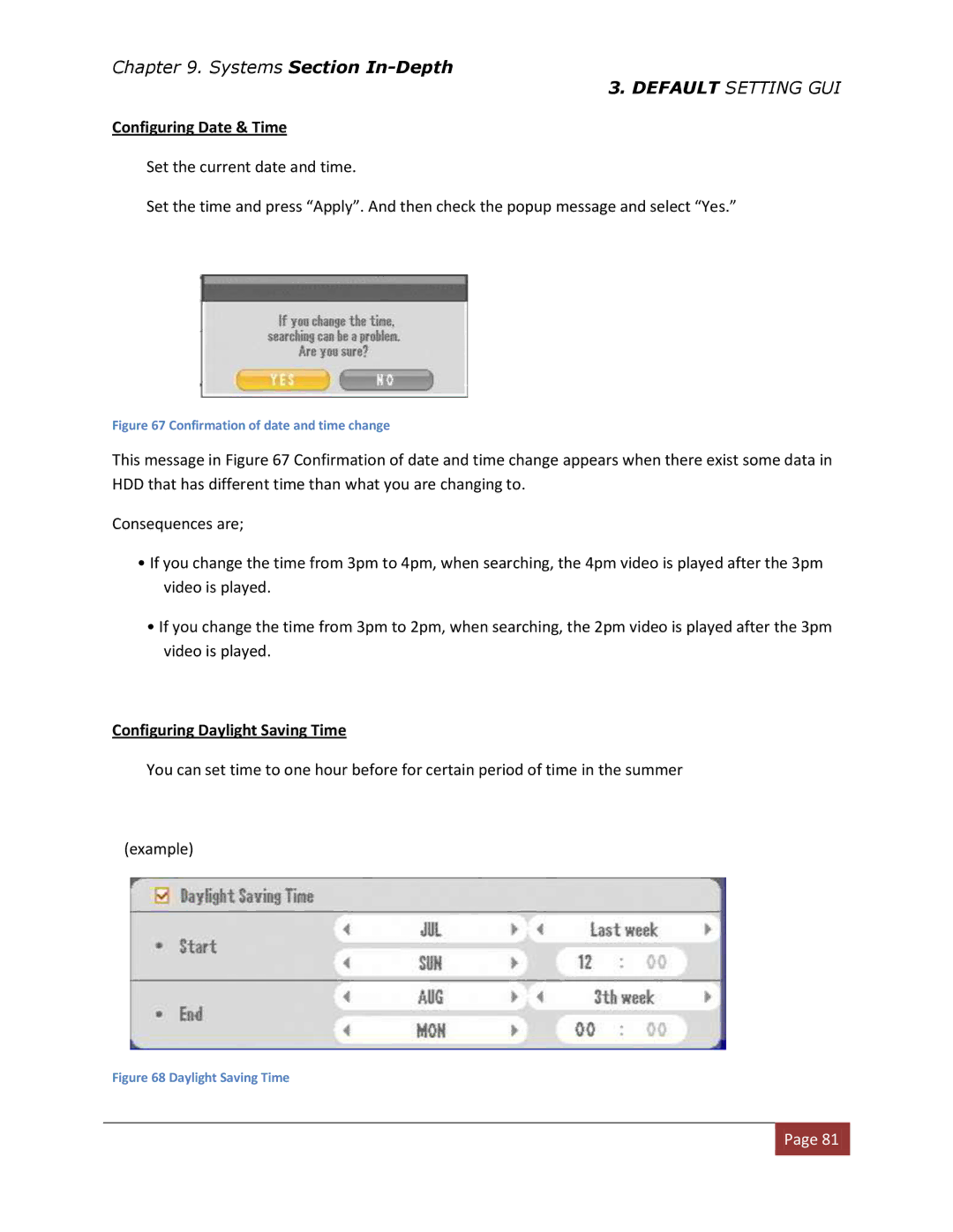 Clover Electronics DV1670D instruction manual Configuring Date & Time, Configuring Daylight Saving Time 