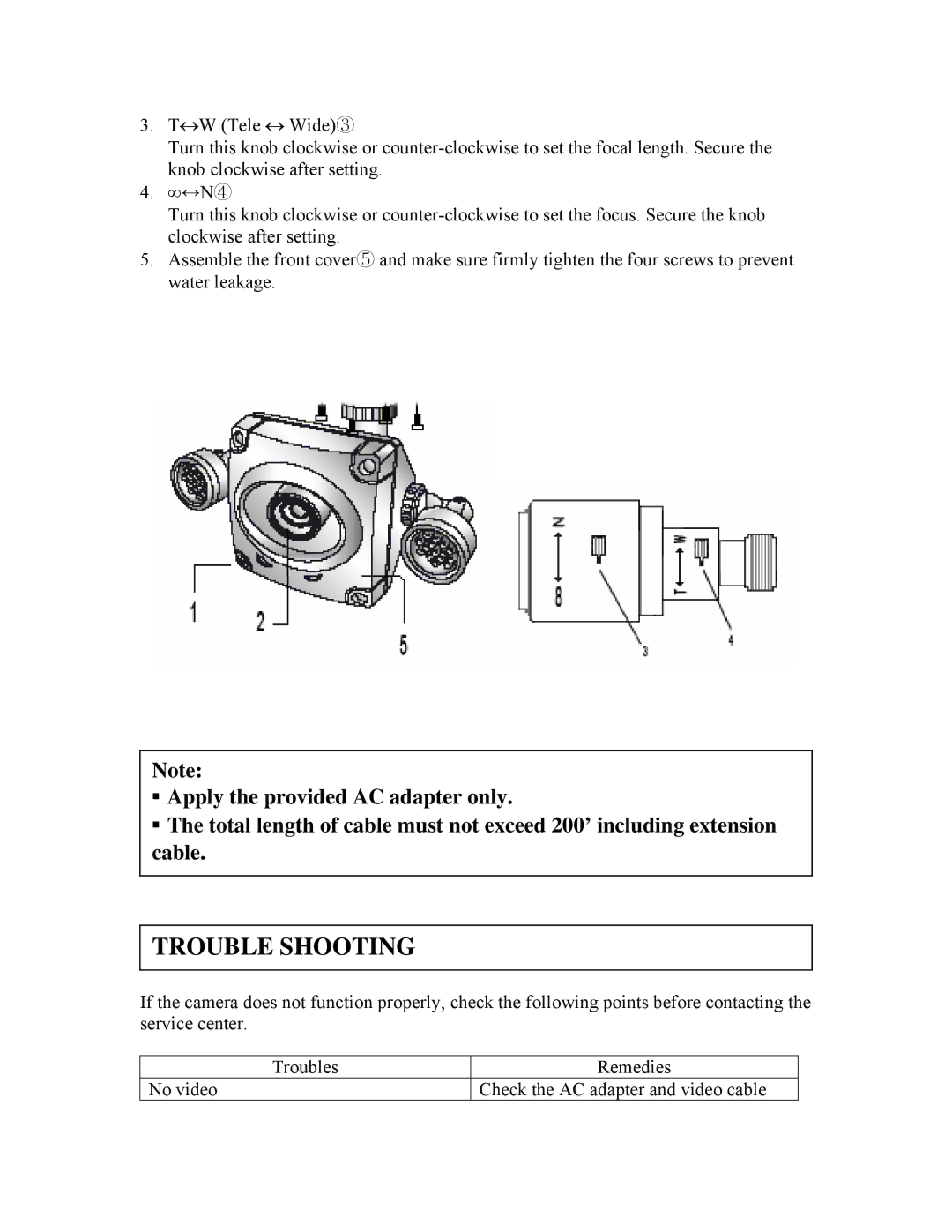 Clover Electronics HDC255 instruction manual Trouble Shooting 