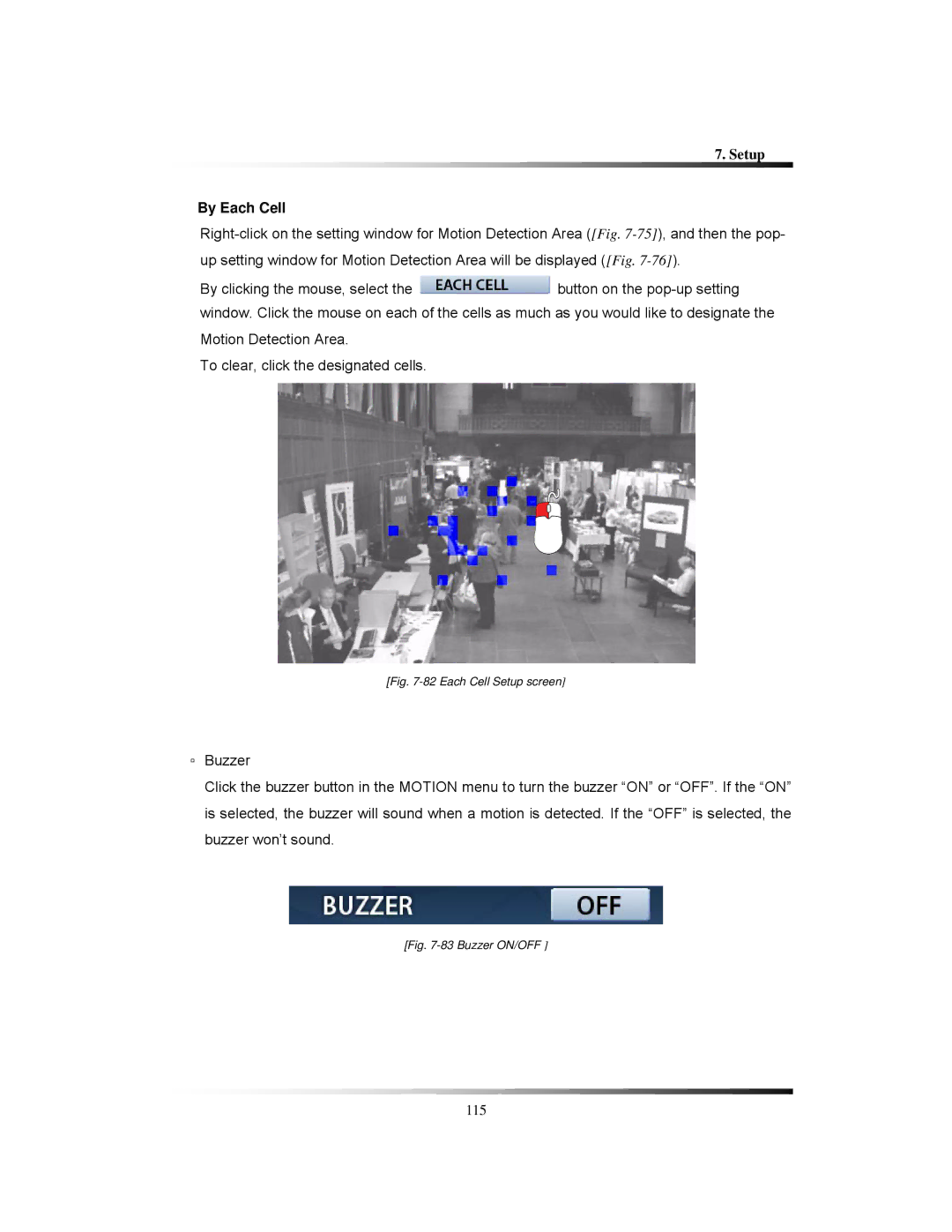 Clover Electronics LCD2084, LCD2088 instruction manual By Each Cell, Each Cell Setup screen 