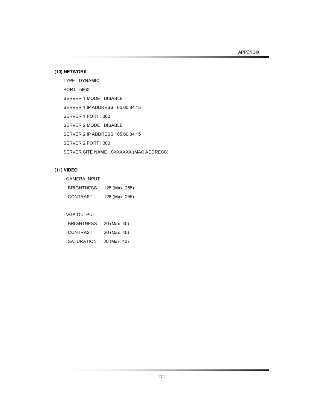 Clover Electronics LCD2084, LCD2088 instruction manual 171 