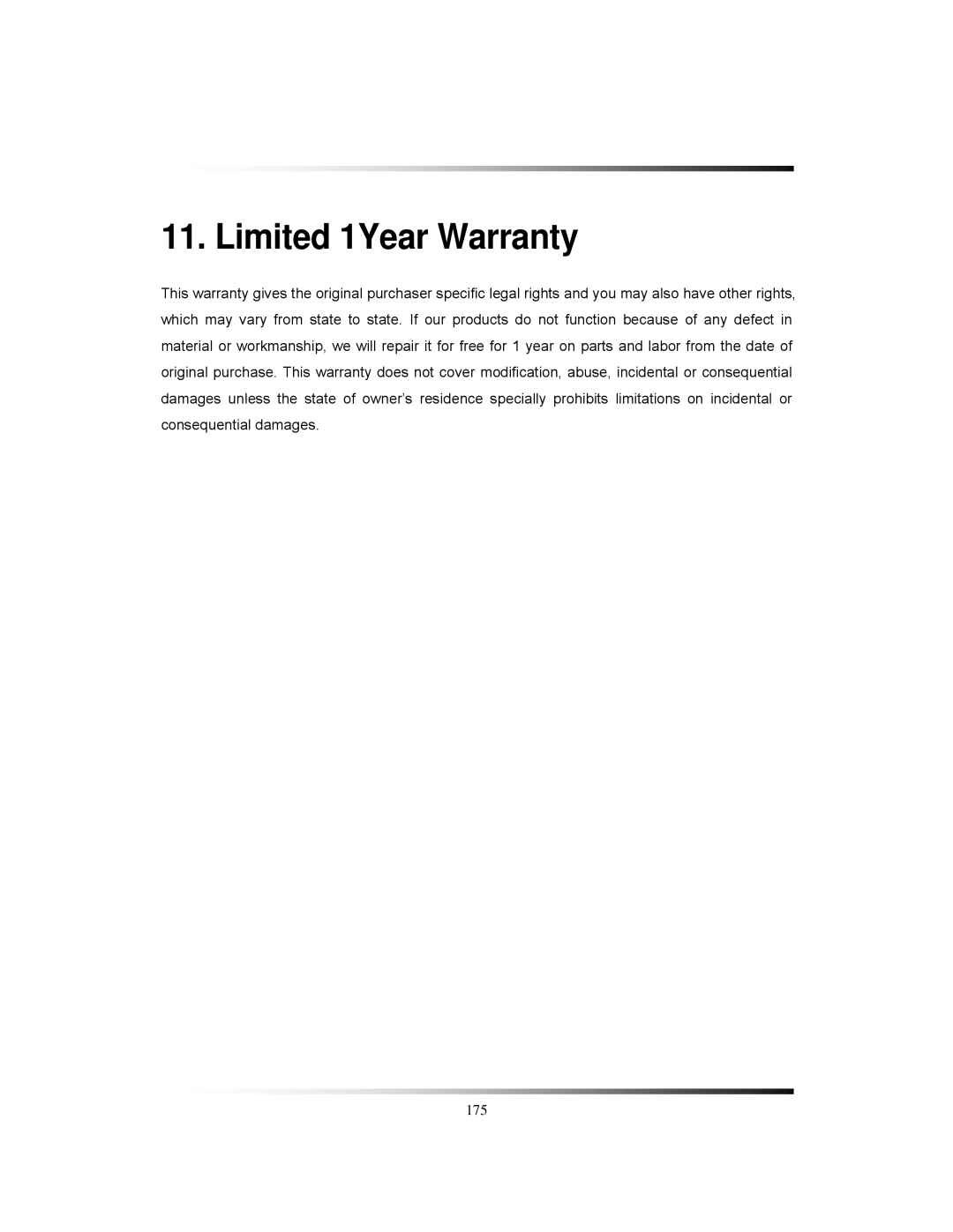 Clover Electronics LCD2084, LCD2088 instruction manual Limited 1Year Warranty 