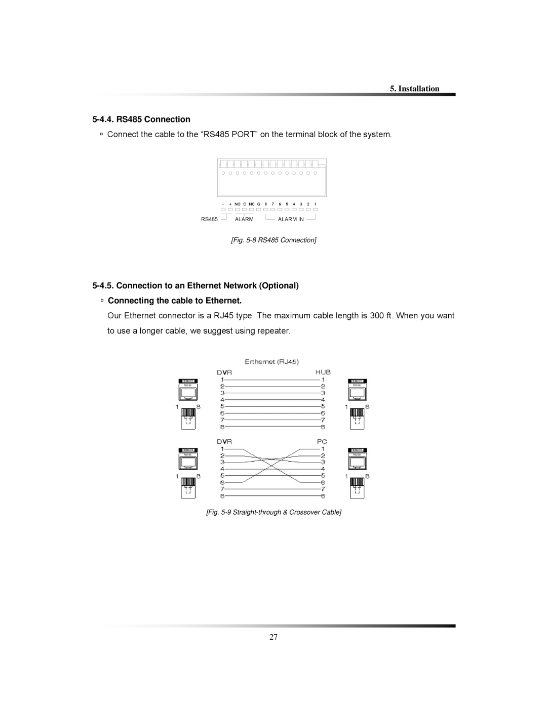 Clover Electronics LCD2084, LCD2088 instruction manual 4. RS485 Connection 