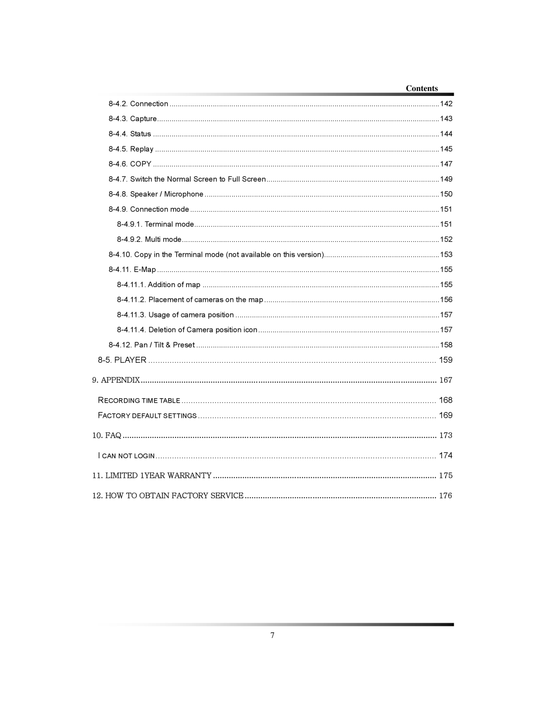 Clover Electronics LCD2084, LCD2088 instruction manual 159 