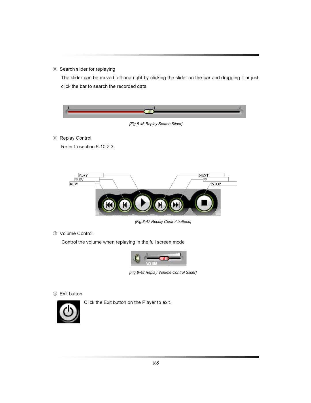 Clover Electronics LCD261616, LCD26164, LCD26168 instruction manual ⑫ Replay Control Refer to section 