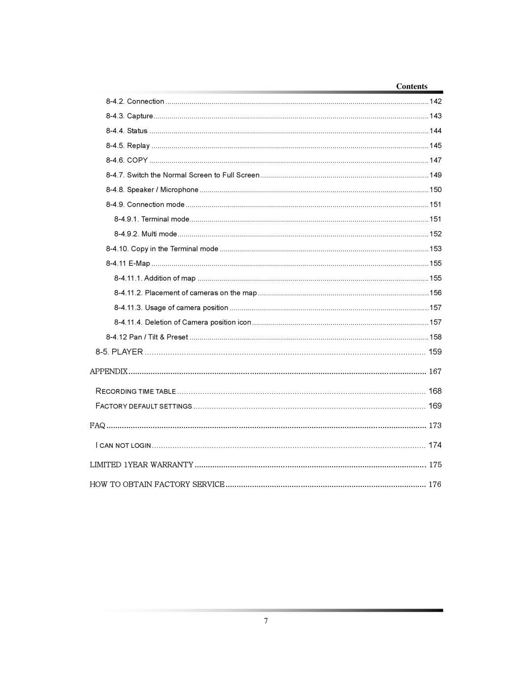 Clover Electronics LCD26164, LCD261616, LCD26168 instruction manual 159 