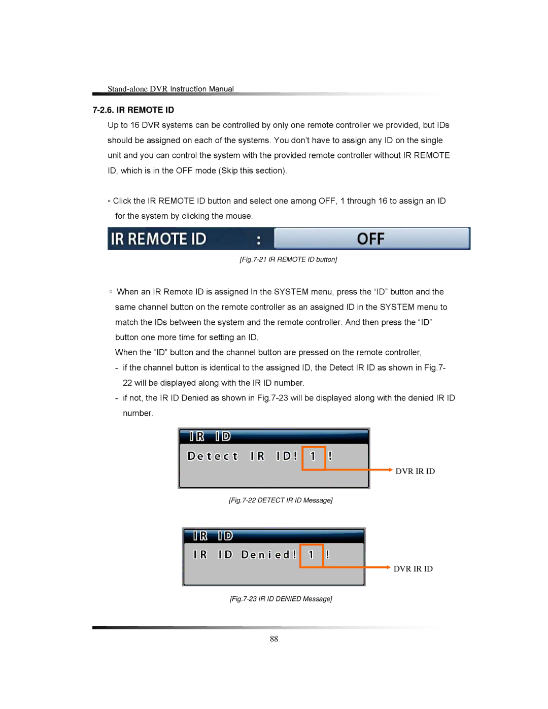 Clover Electronics LCD26164, LCD261616, LCD26168 instruction manual IR Remote ID button 